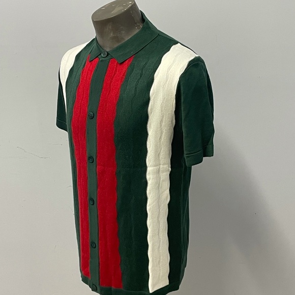 Stacey adam shirt knitted multi color classic fit - Picture 2 of 3